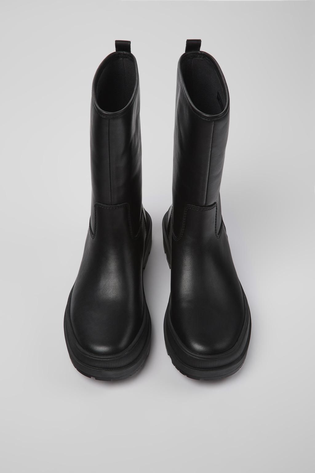 캠퍼 프리미엄 블랙 레더 테크니컬 미드부츠 Brutus Trek K400719-001 BLACK - 상세 이미지 4