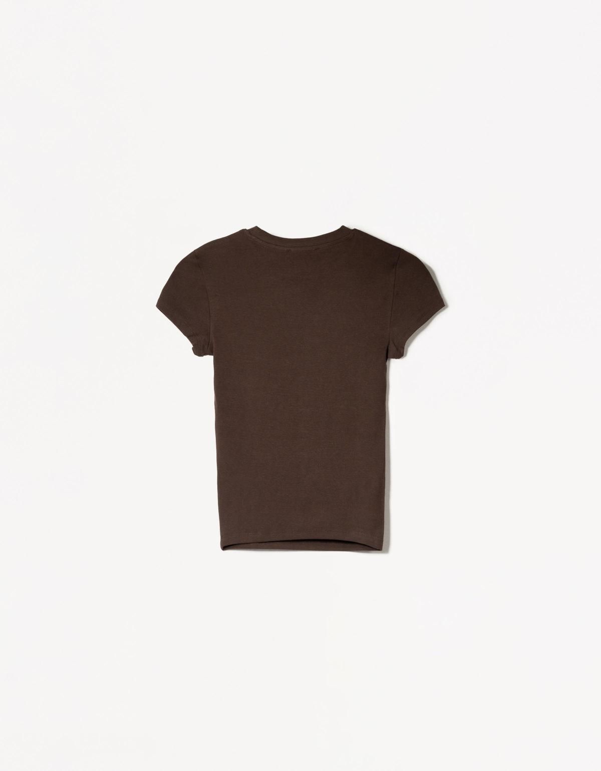 버쉬카 크루넥 반팔 티셔츠 2666/152 BROWN - 상세 이미지 5