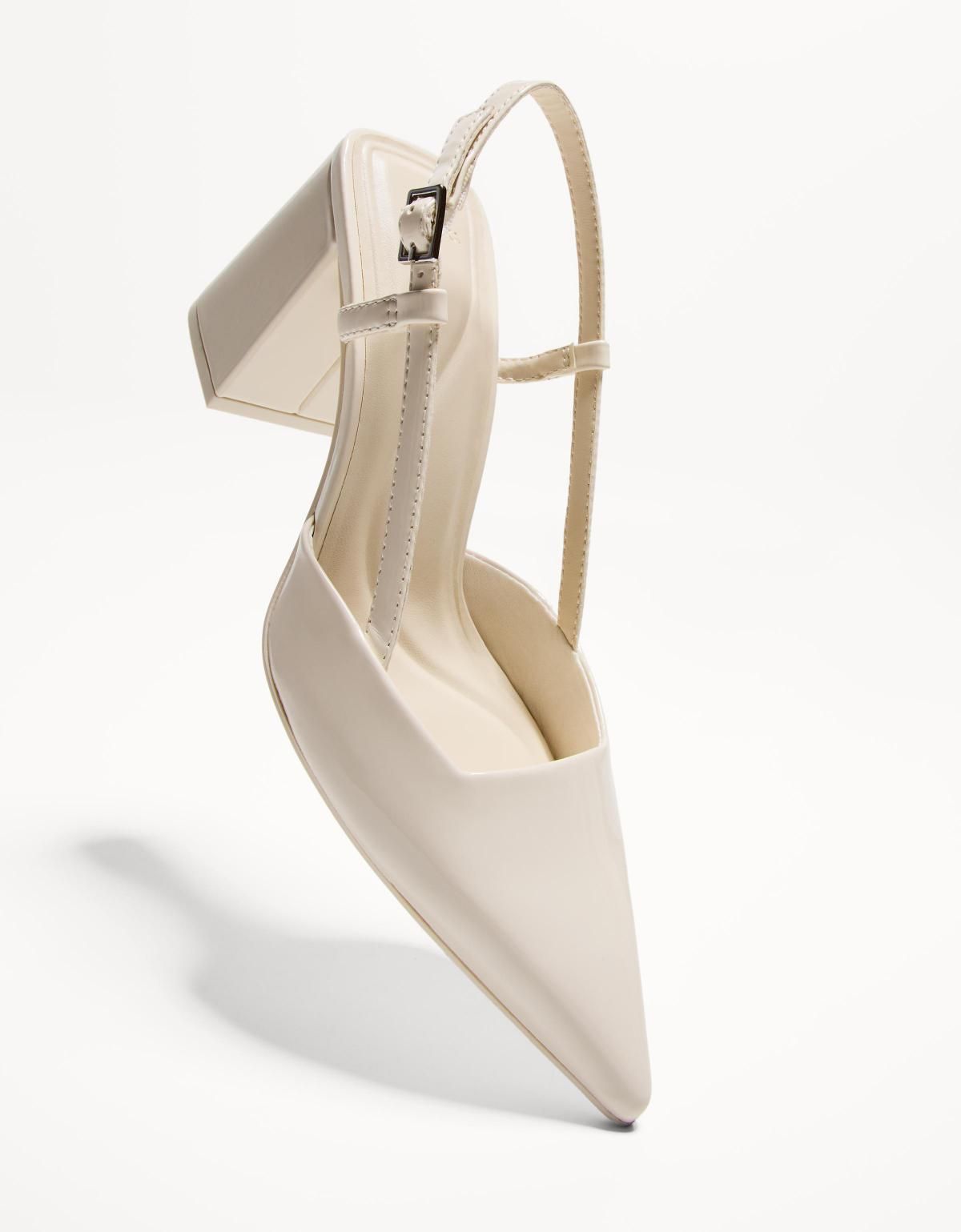 버쉬카 블록힐 슬링백 펌프스 1332/560 BEIGE - 상세 이미지 2