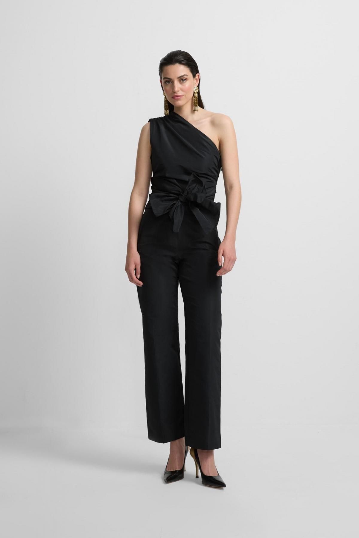 실본 테크니컬 타페타 스트레이트핏 정장 팬츠 6398251 NEGRO - 상세 이미지 2