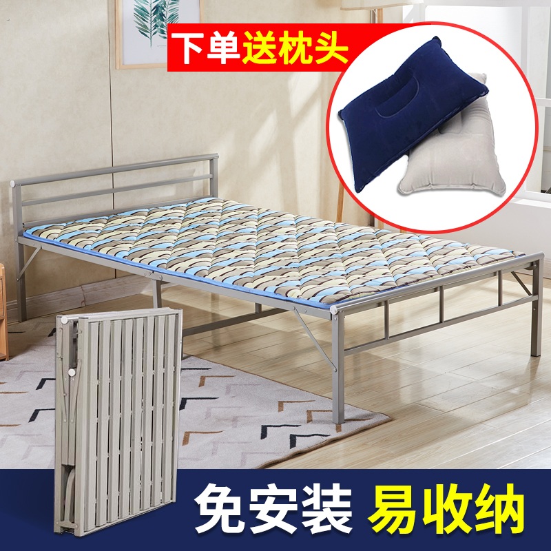 철제 침대프레임 접이식 침대틀 폴딩 베드 저상형 기숙사 와이드 - 상세 이미지 2