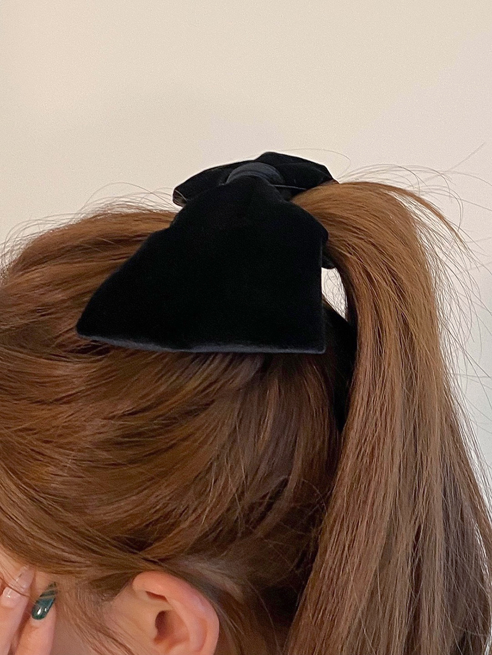 베이직벨벳리본헤어핀 머리핀 헤어핀 리본핀 왕리본핀 삔 - 상세 이미지 2