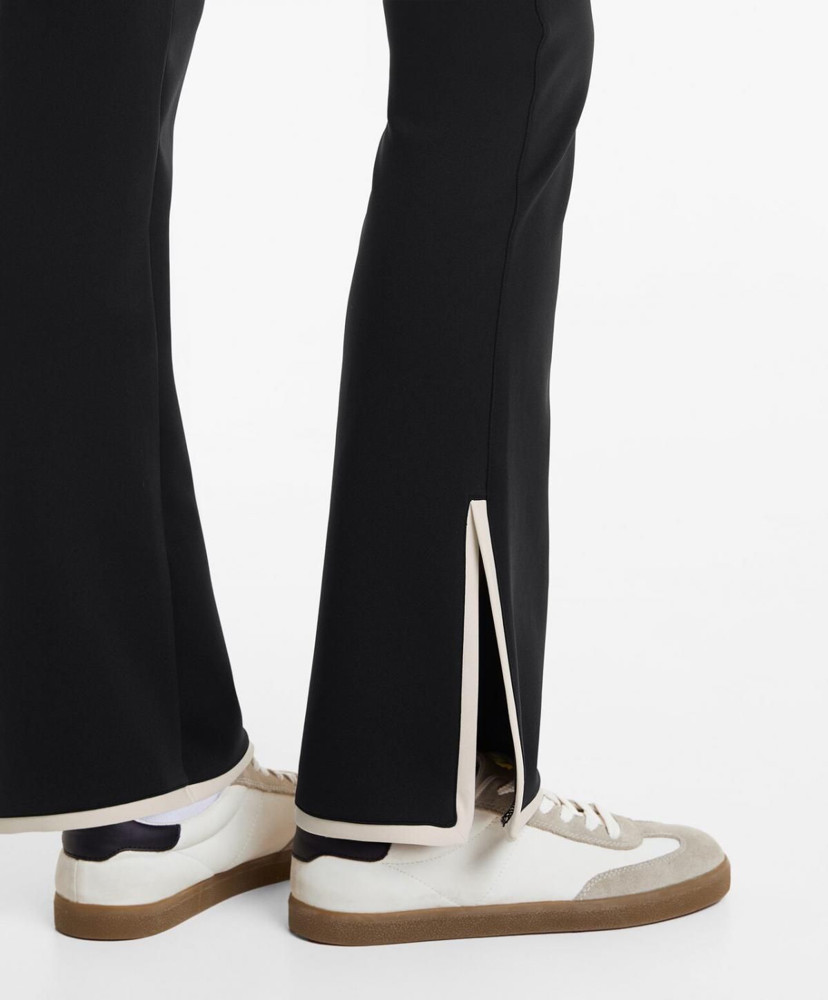 오이쇼 하이웨이스트 네오프렌 테크니컬 배색 플레어 팬츠 3219/231 BLACK - 상세 이미지 4