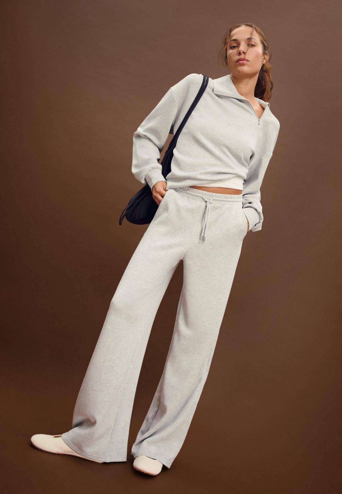 스트라디바리우스 소프트터치 모달 드로스트링 팔라초 팬츠 8737/276 GREY MELANGE - 상세 이미지 5