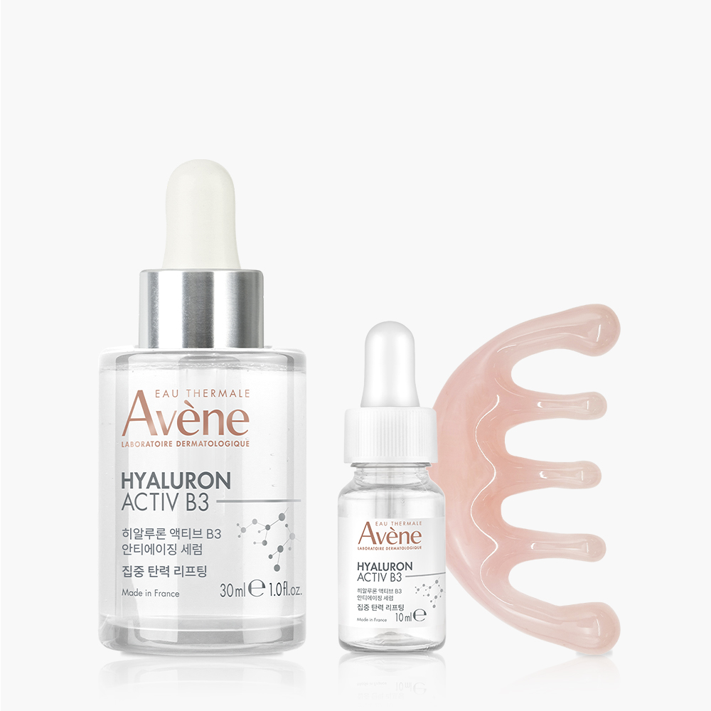 [아벤느] 히알루론 액티브 B3 안티에이징 세럼 30ml + 10ml (탄력 액티브 세럼) + 괄사 - 상품 이미지