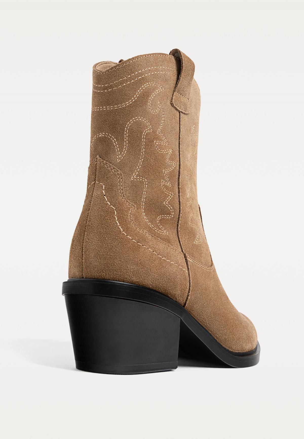 스트라디바리우스 웨스턴 스플릿레더 앵클부츠 베이지 9405/570 BEIGE - 상세 이미지 3