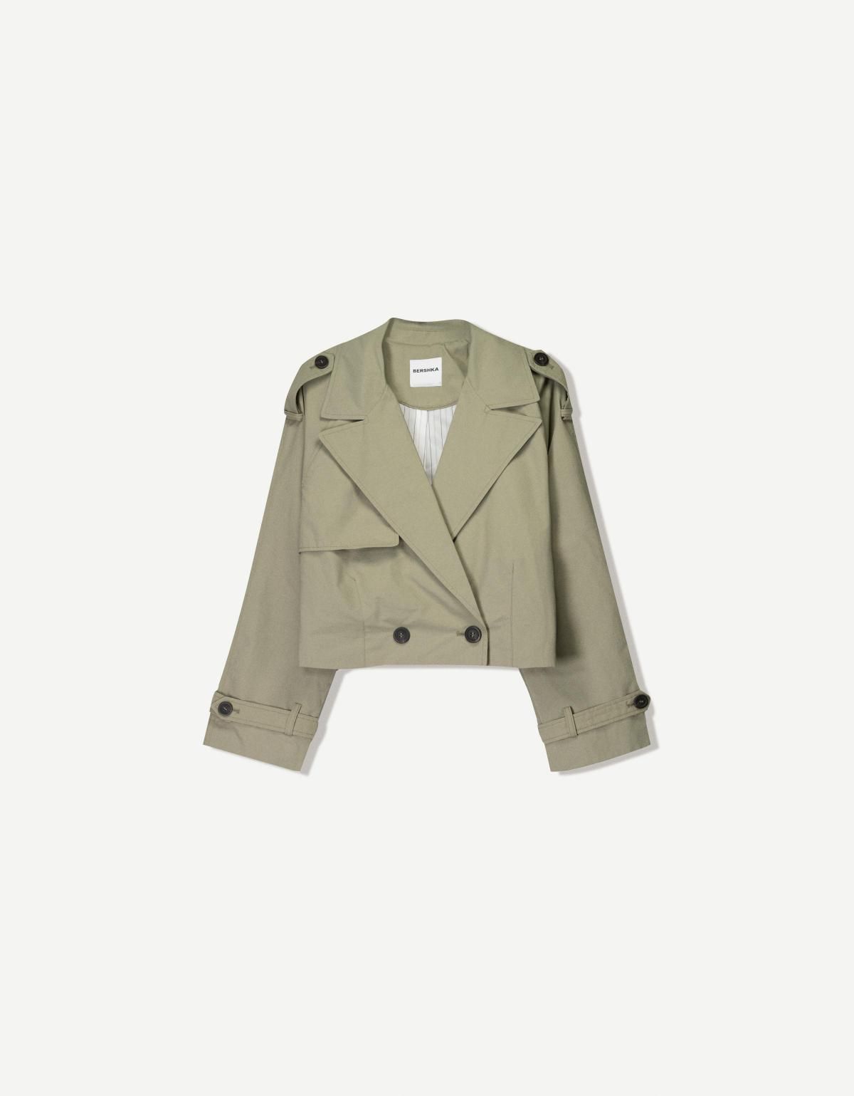 버쉬카 숏 트렌치 재킷 1421/085 KHAKI - 상품 이미지