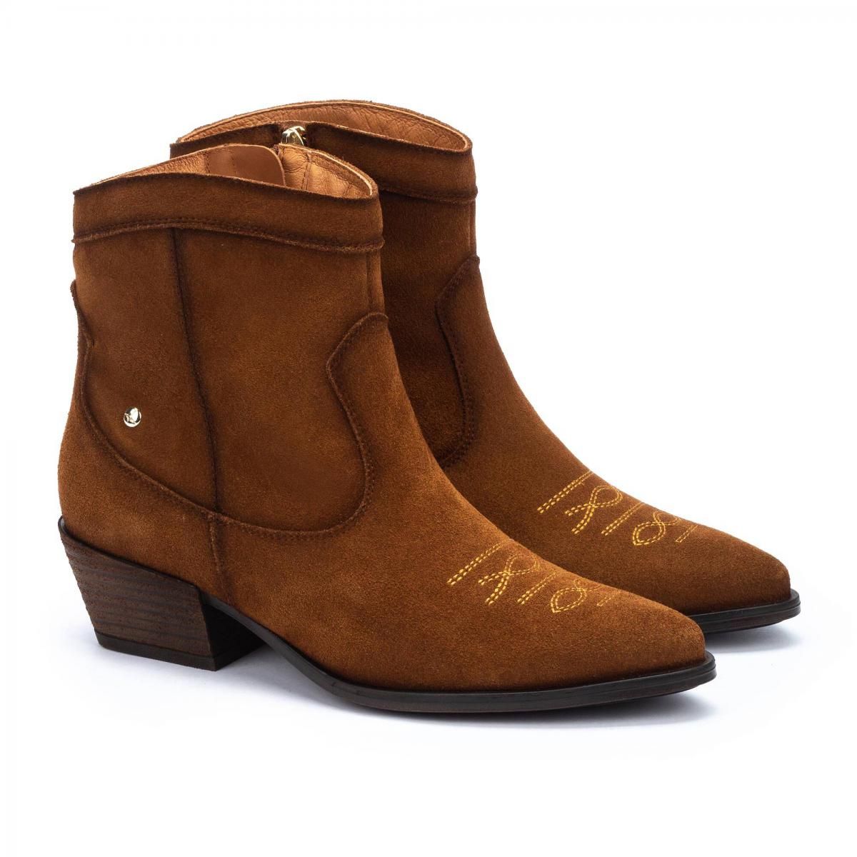 피콜리노스 웨스턴 카우보이 스웨이드 앵클 부츠 VERGEL W5Z-8975SE BRANDY - 상세 이미지 2