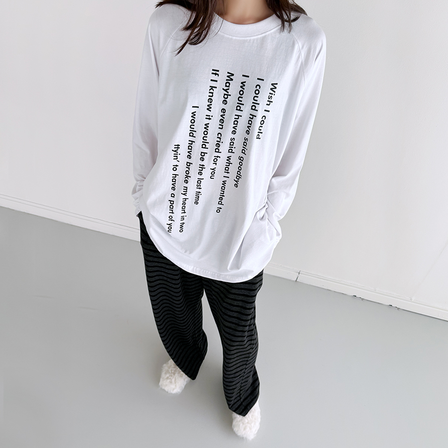 단가라 와이드 밴딩 팬츠 일상 꾸안꾸 데일리 바지 넉넉한 핏 - 상세 이미지 5