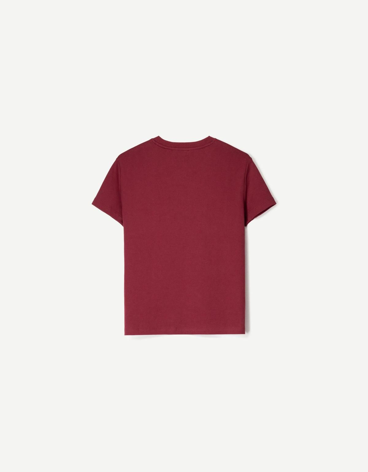 버쉬카 헤비 코튼 반팔 티셔츠 2331/443 BURGUNDY - 상세 이미지 2