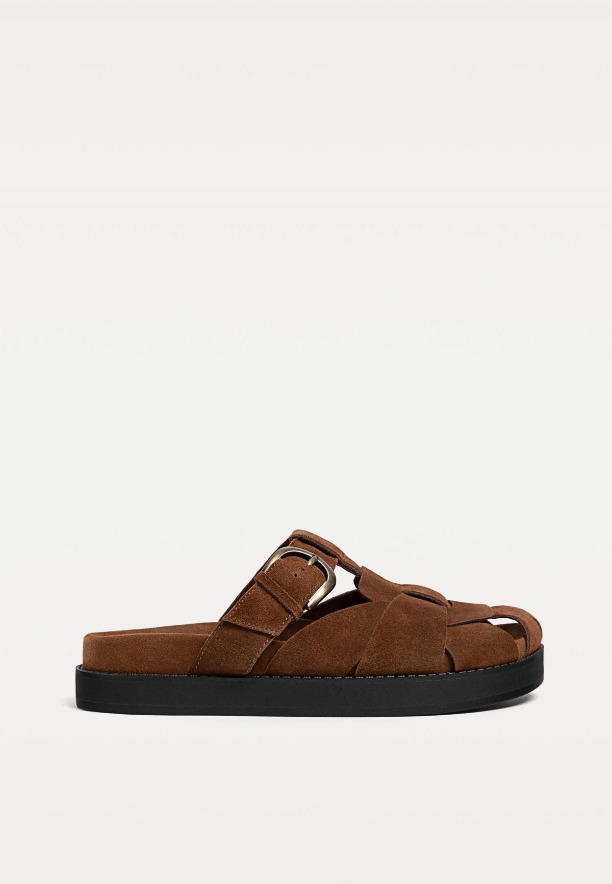 스트라디바리우스 레더 스트랩 케이지 샌들 브라운 9118/570 BROWN - 메인 이미지