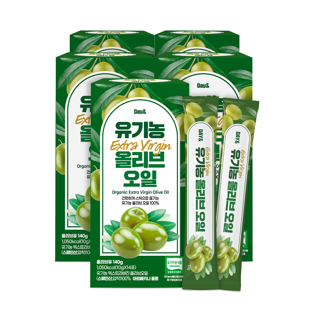 데이앤 유기농 엑스트라버진 올리브 오일 100% 올리브스틱 140ml, 5개 - 메인 이미지