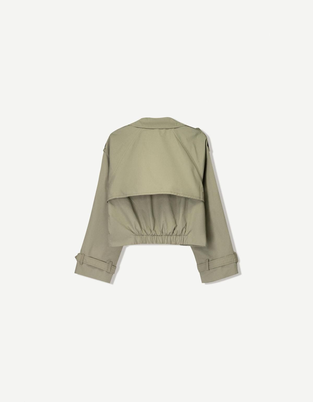 버쉬카 숏 트렌치 재킷 1421/085 KHAKI - 상세 이미지 2