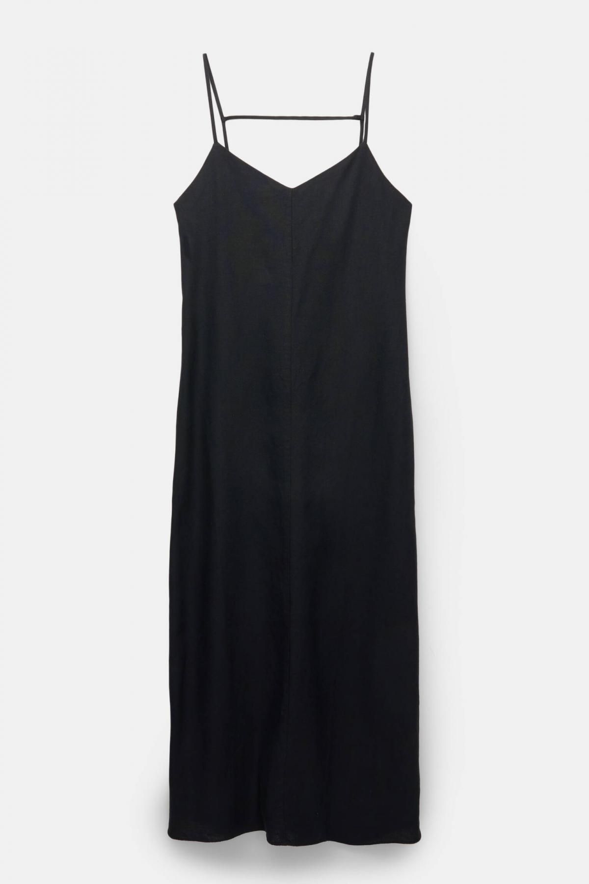 풀앤베어 미니멀 스트랩 미디 원피스 7394/313 BLACK - 상품 이미지