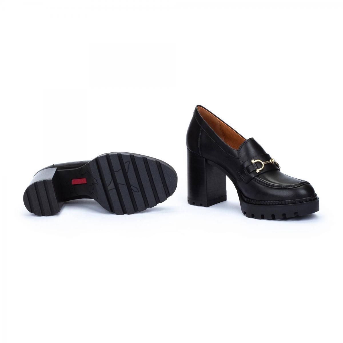 피콜리노스 트렌디 플랫폼 메탈 장식 스퀘어힐 로퍼 CERVERA W1H-3548 BLACK - 상세 이미지 5