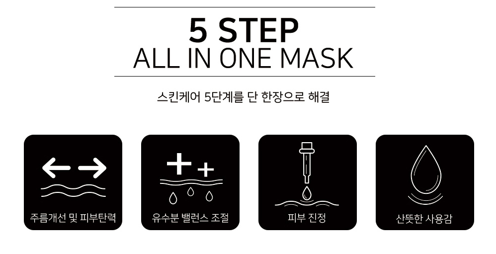 5스텝 링클케어 기능성 마스크 5매, 1개 - 상세 이미지 2