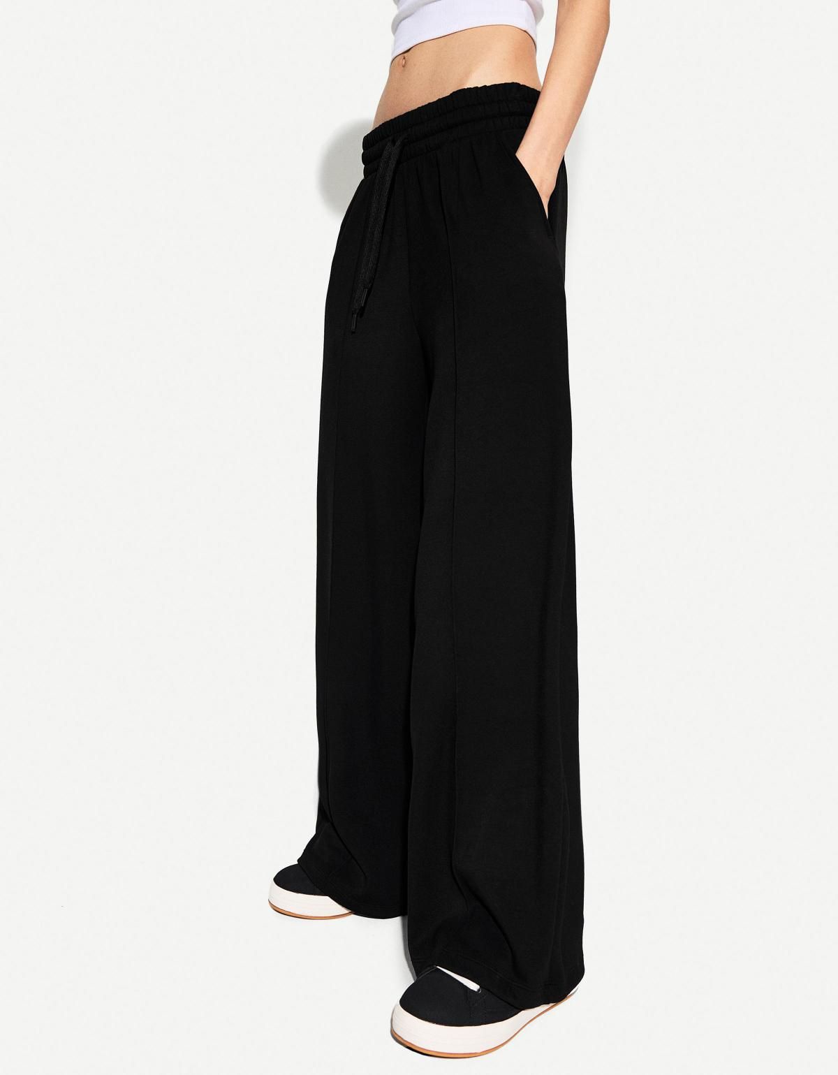 버쉬카 소프트 터치 와이드 팬츠 5096/727 BLACK - 상품 이미지