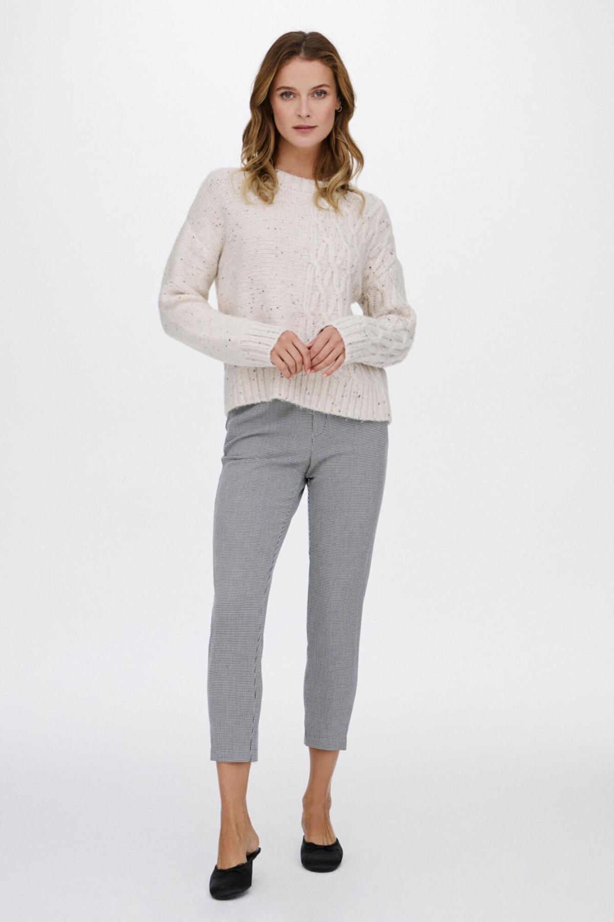 빌라 슬림핏 하이웨이스트 테크니컬 밴딩 정장 팬츠 6398227 GRIS - 상세 이미지 2