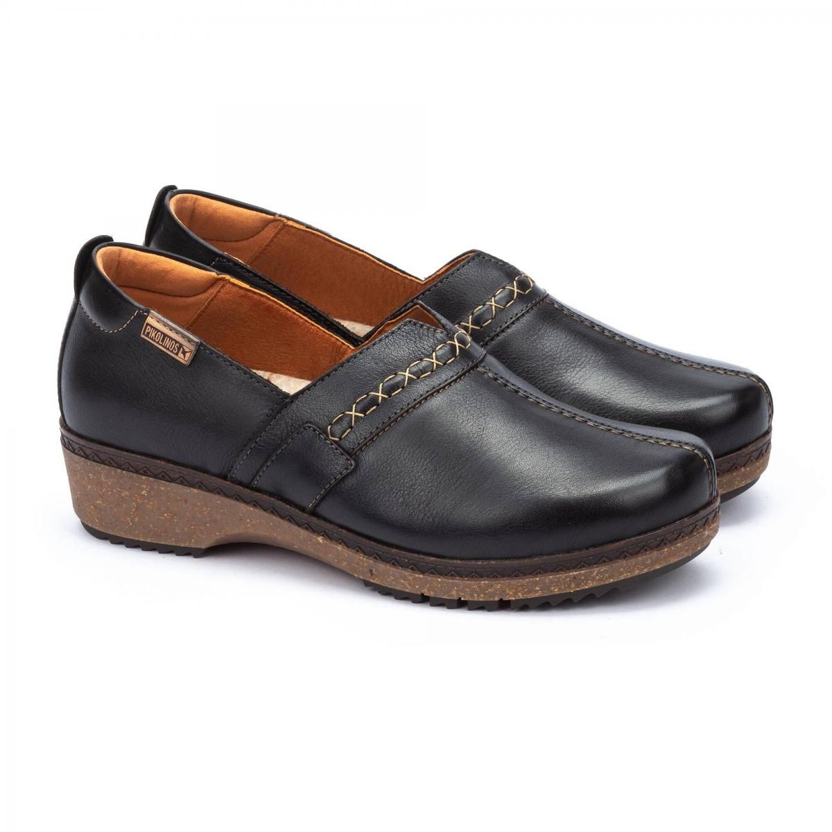 피콜리노스 컴포트 레더 로우힐 슈즈 GRANADA W0W-3627 BLACK - 상세 이미지 2