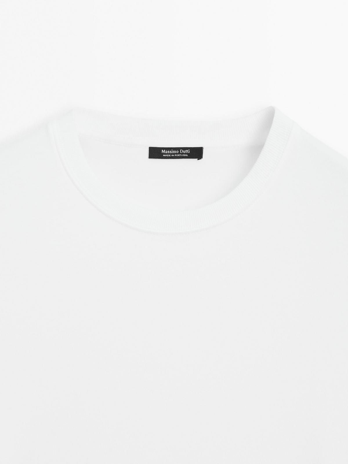 마시모두띠 100 코튼 인터록 긴팔 티셔츠 화이트 6820/906 OFF WHITE - 상세 이미지 4