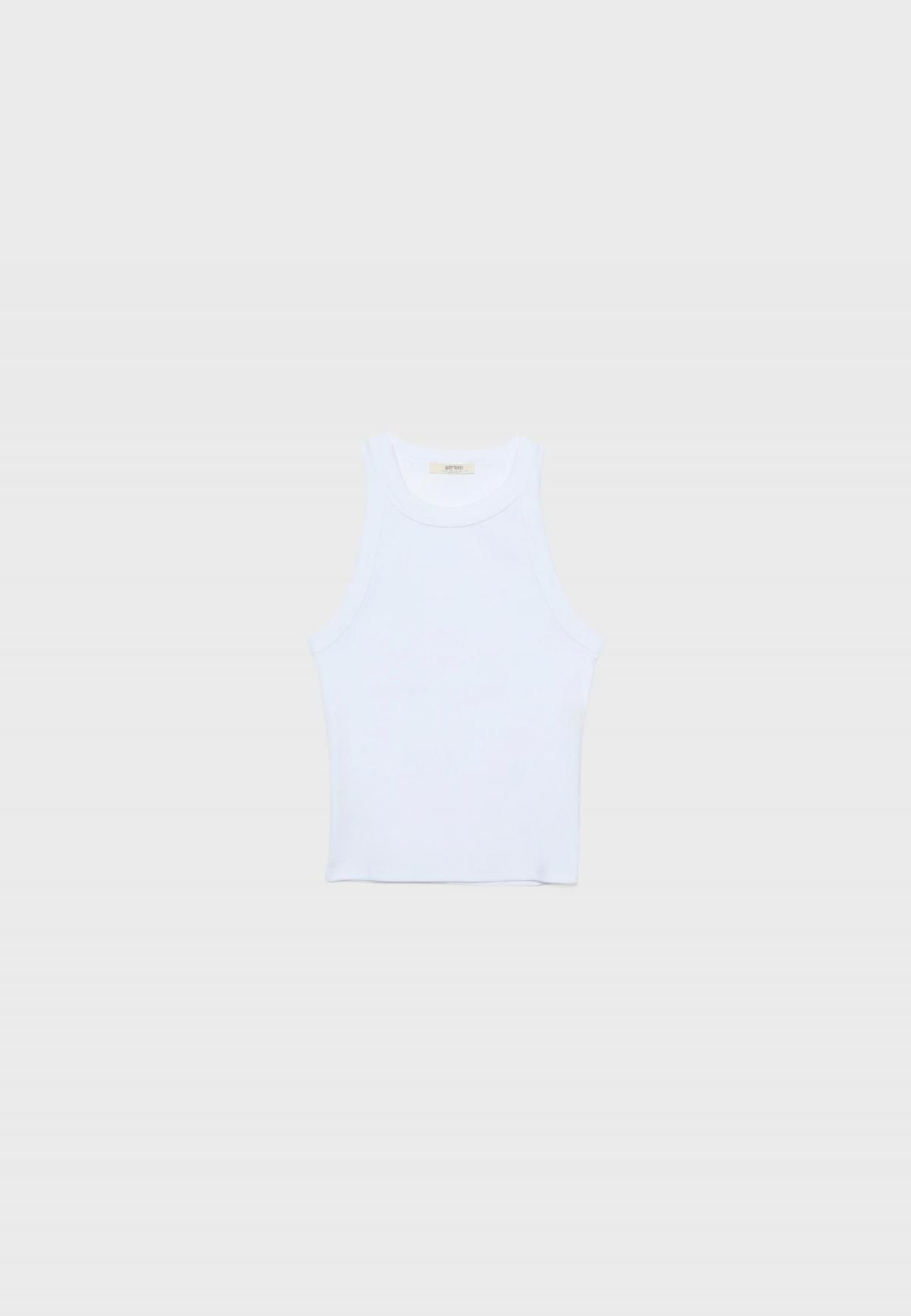 스트라디바리우스 베이직 골지 레이서백 민소매 탑 7066/200 WHITE - 메인 이미지