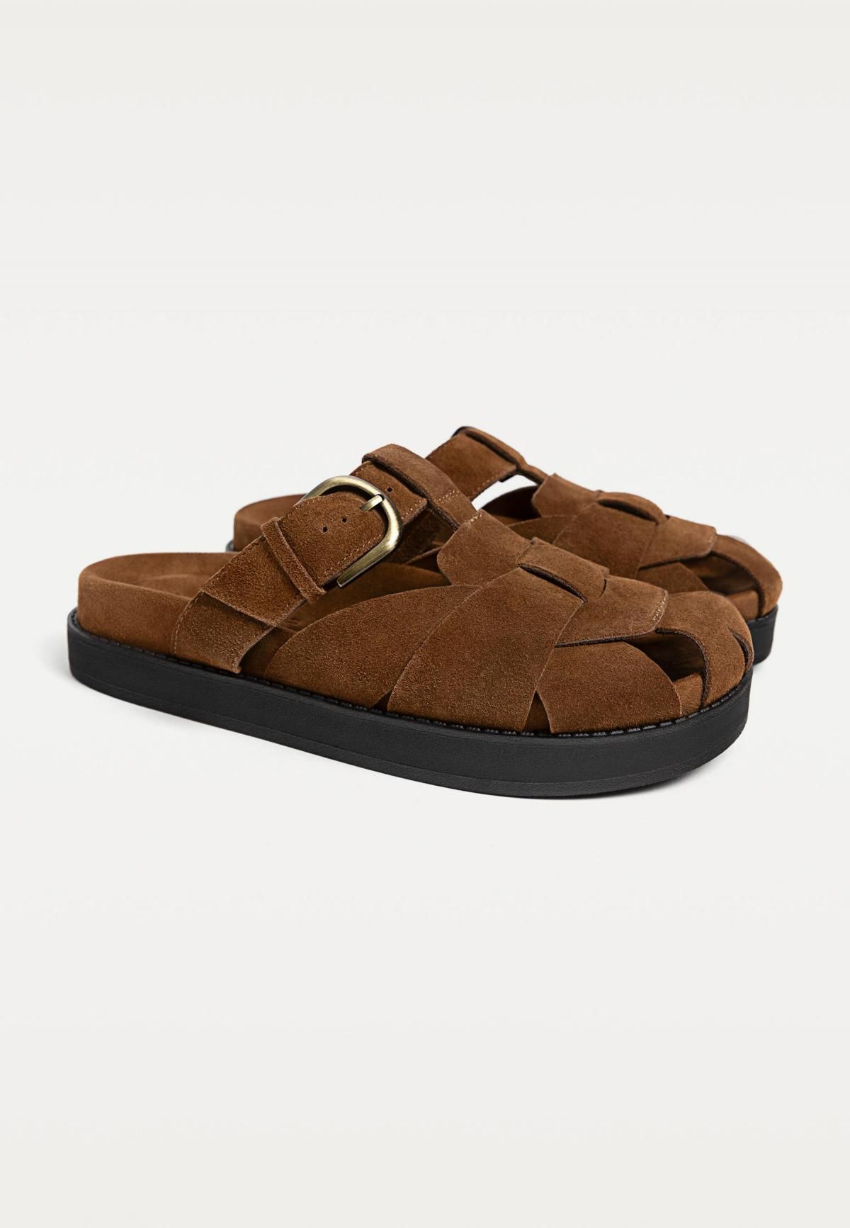 스트라디바리우스 레더 스트랩 케이지 샌들 브라운 9118/570 BROWN - 상세 이미지 2