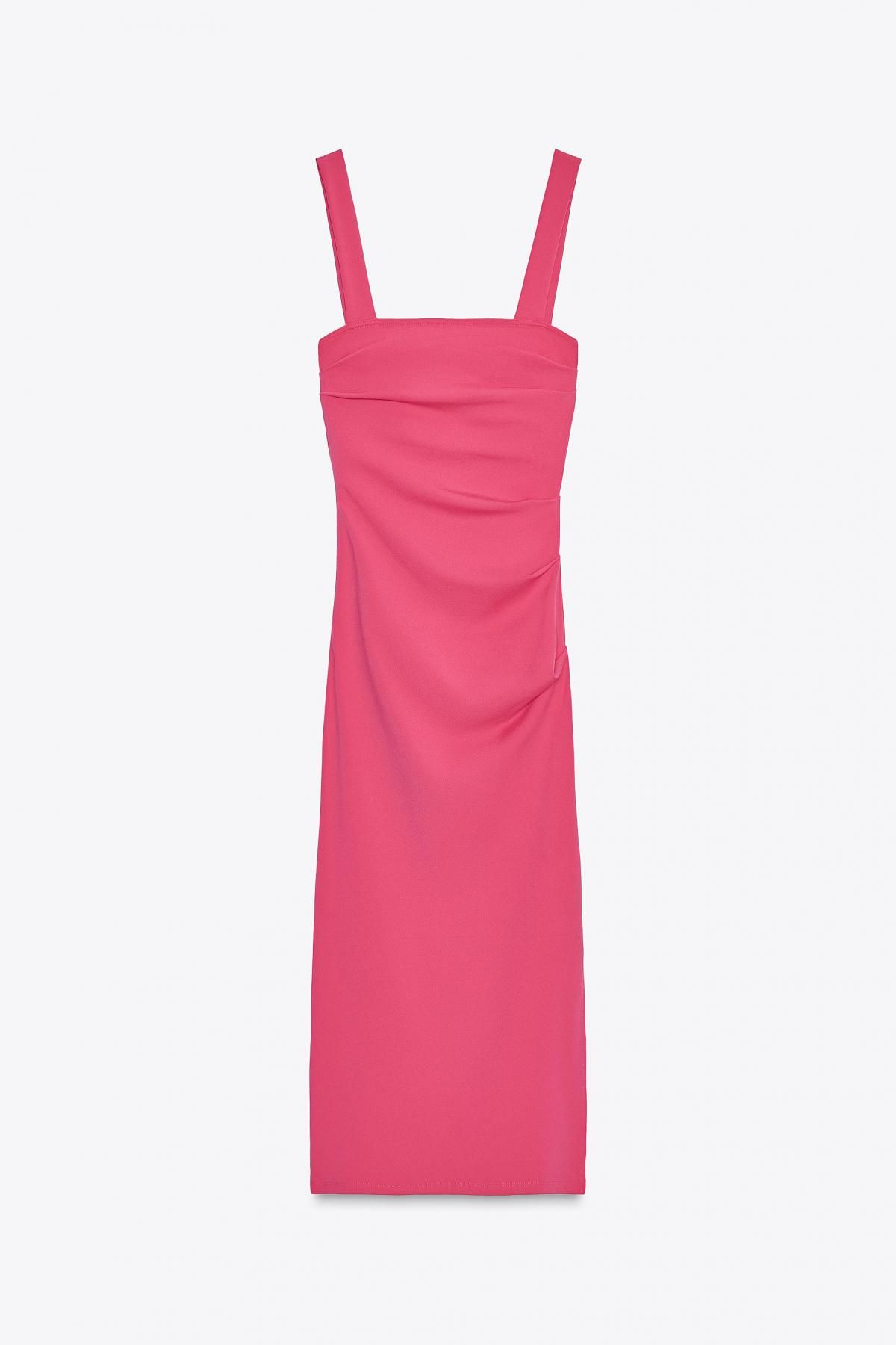 자라 핑크 플리츠 미디 원피스 3641/848 FUCHSIA - 상세 이미지 2
