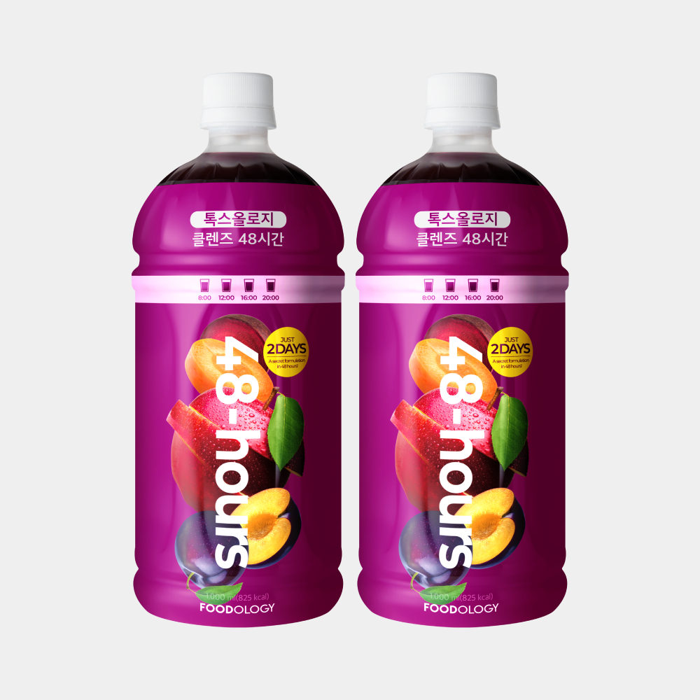 푸드올로지 톡스올로지 클렌즈 48시간 공복 클렌즈 주스 2개