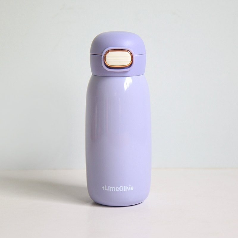 어린이 텀블러 원터치 초등 물병 물통 우주인 350ml, 퍼플 - 상품 이미지