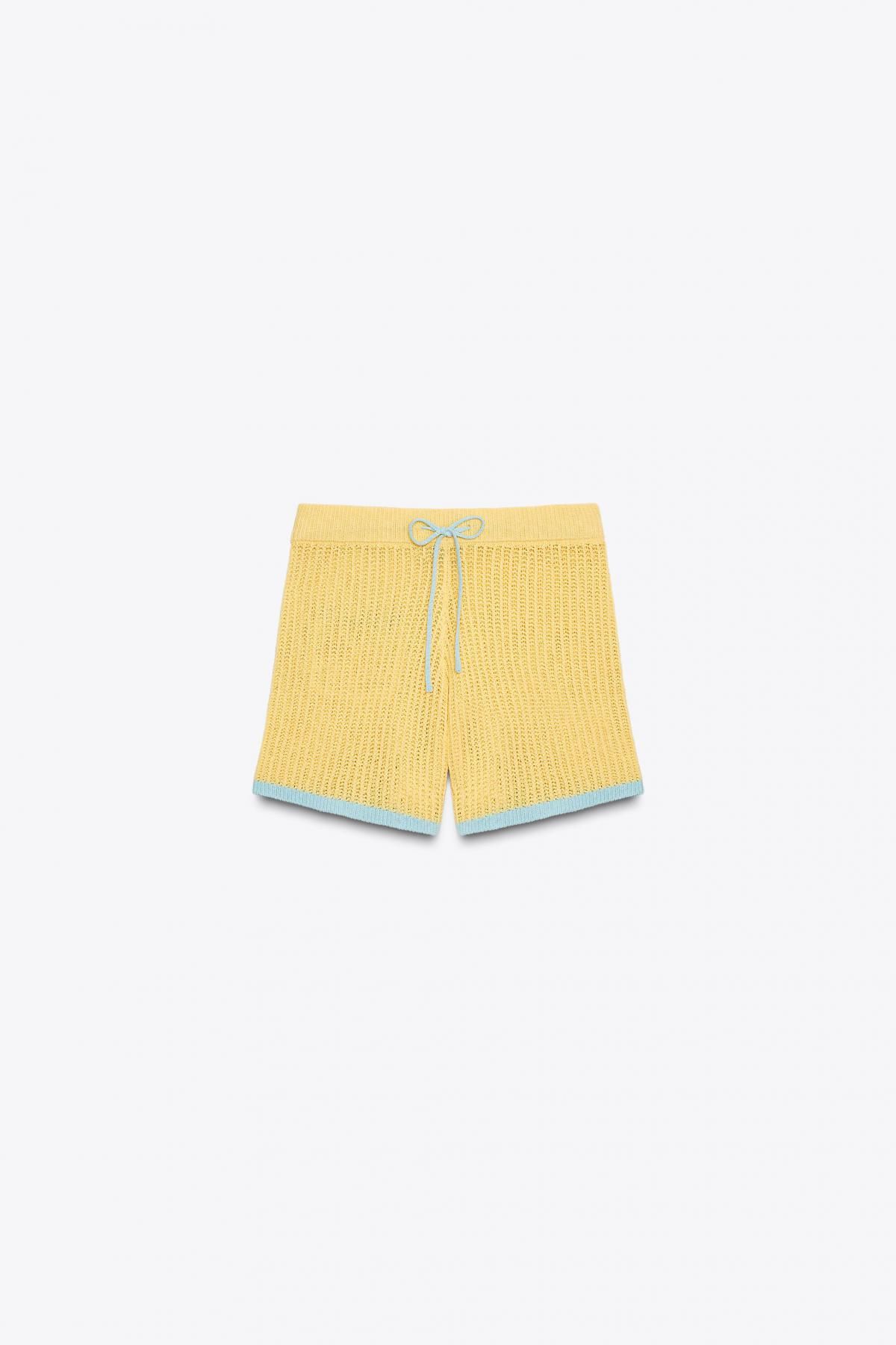 자라 하이웨이스트 니트 반바지 3920/261 LIGHT YELLOW - 메인 이미지