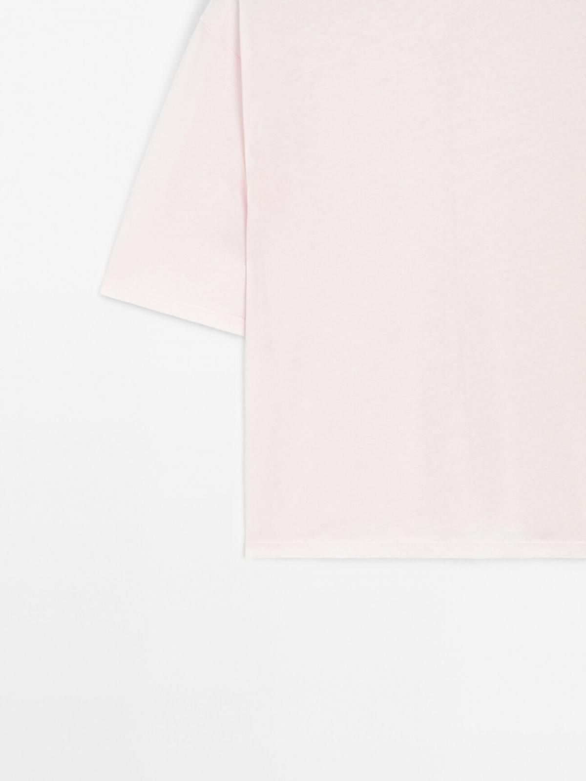 마시모두띠 박시핏 100 코튼 크루넥 반팔 티셔츠 6840/500 PASTEL PINK - 상세 이미지 4