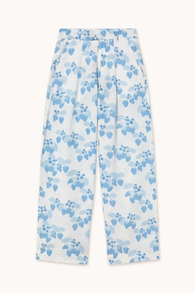 타이니코튼 플라워 패턴 테크니컬 와이드 핀턱 팬츠 SS25-667104 ONE COLOR - 상품 이미지