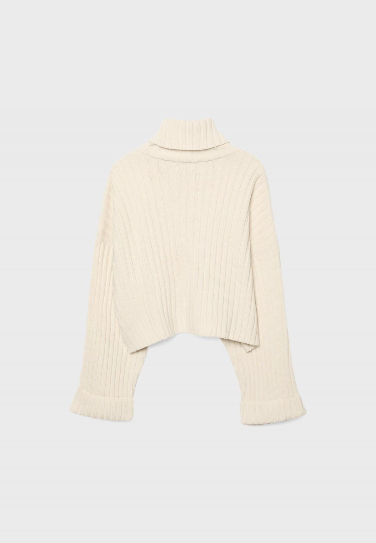 스트라디바리우스 하이넥 크롭 니트 터틀넥 스웨터 8557/350 BEIGE - 상세 이미지 2