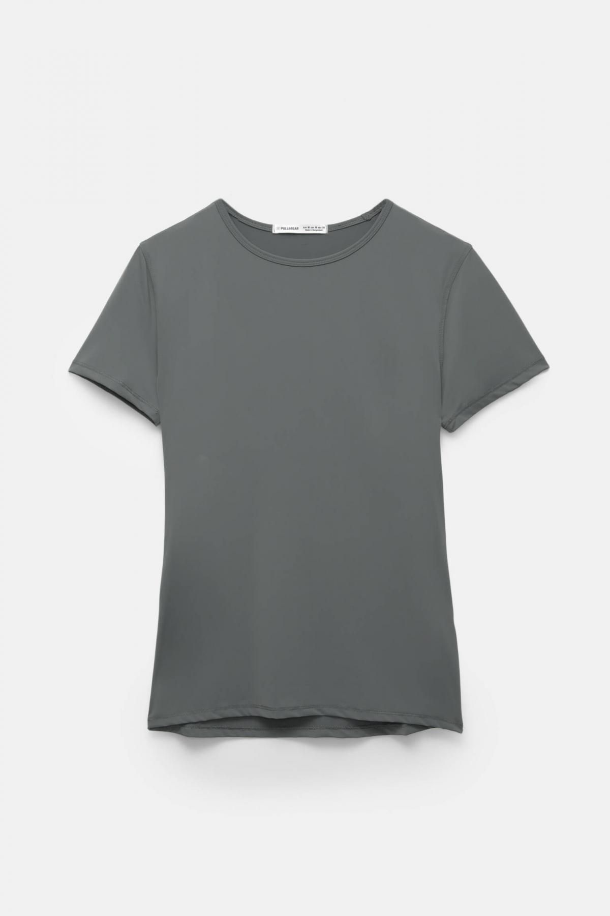 풀앤베어 테크니컬 폴리아미드 슬림핏 반팔 티셔츠 3245/313 GREY - 메인 이미지