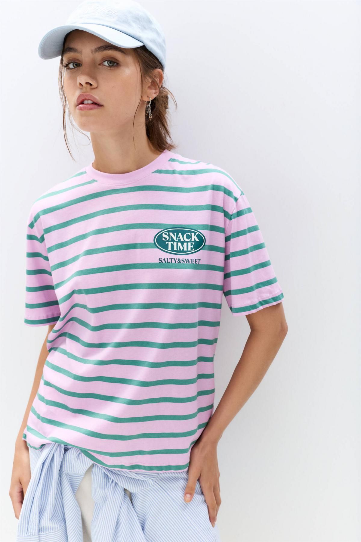 풀앤베어 스트라이프 그래픽 반팔 티셔츠 7151/324 STRIPED - 상세 이미지 3