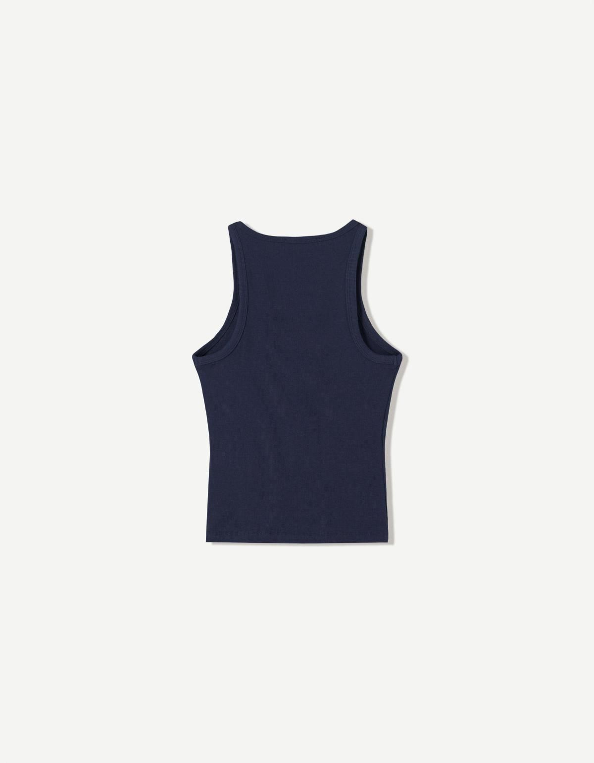 버쉬카 베이직 립 조직 민소매 티셔츠 2338/152 BLUE - 상세 이미지 5