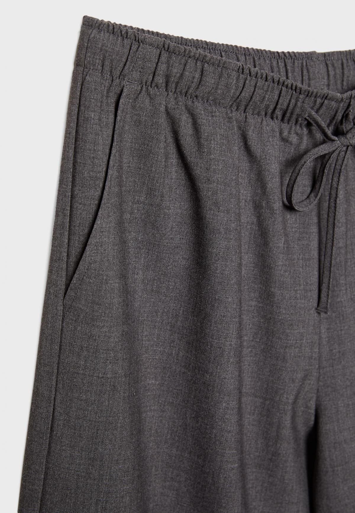 스트라디바리우스 와이드핏 롱 플루이드 와이드 팬츠 1235/473 DARK GREY - 상세 이미지 5