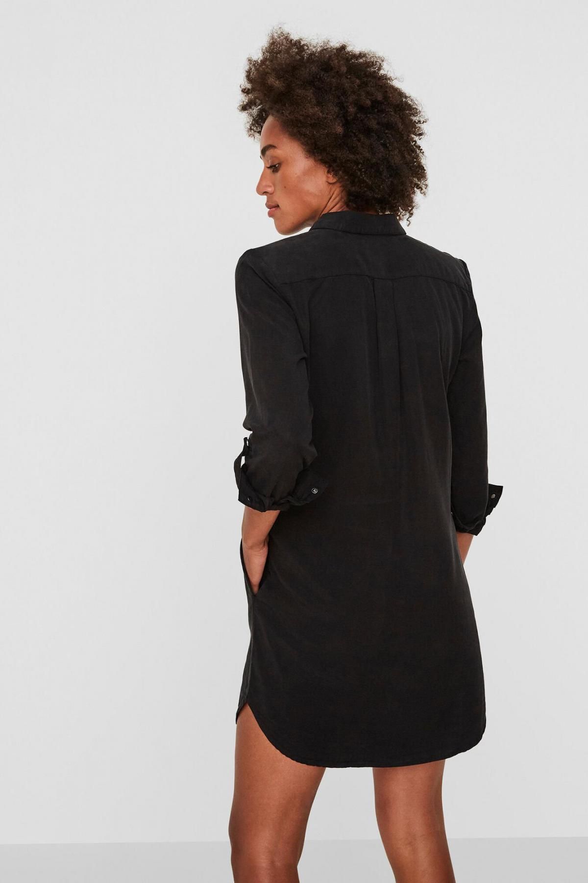 베로모다 데님 셔츠 미니 원피스 블랙 5830011 NEGRO - 상세 이미지 2