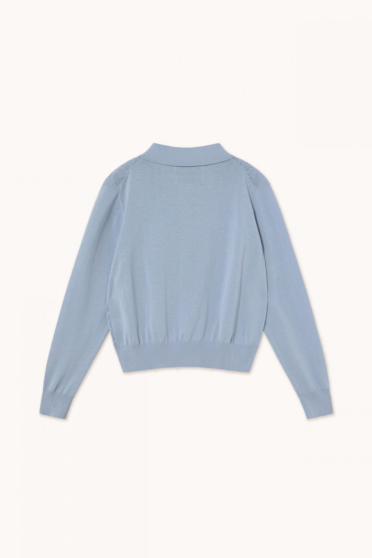 타이니코튼 라운드넥 니트 케이블 조직 JERSEY FRANK CALADO SS25-772L19 AZUL PASTEL - 상세 이미지 4