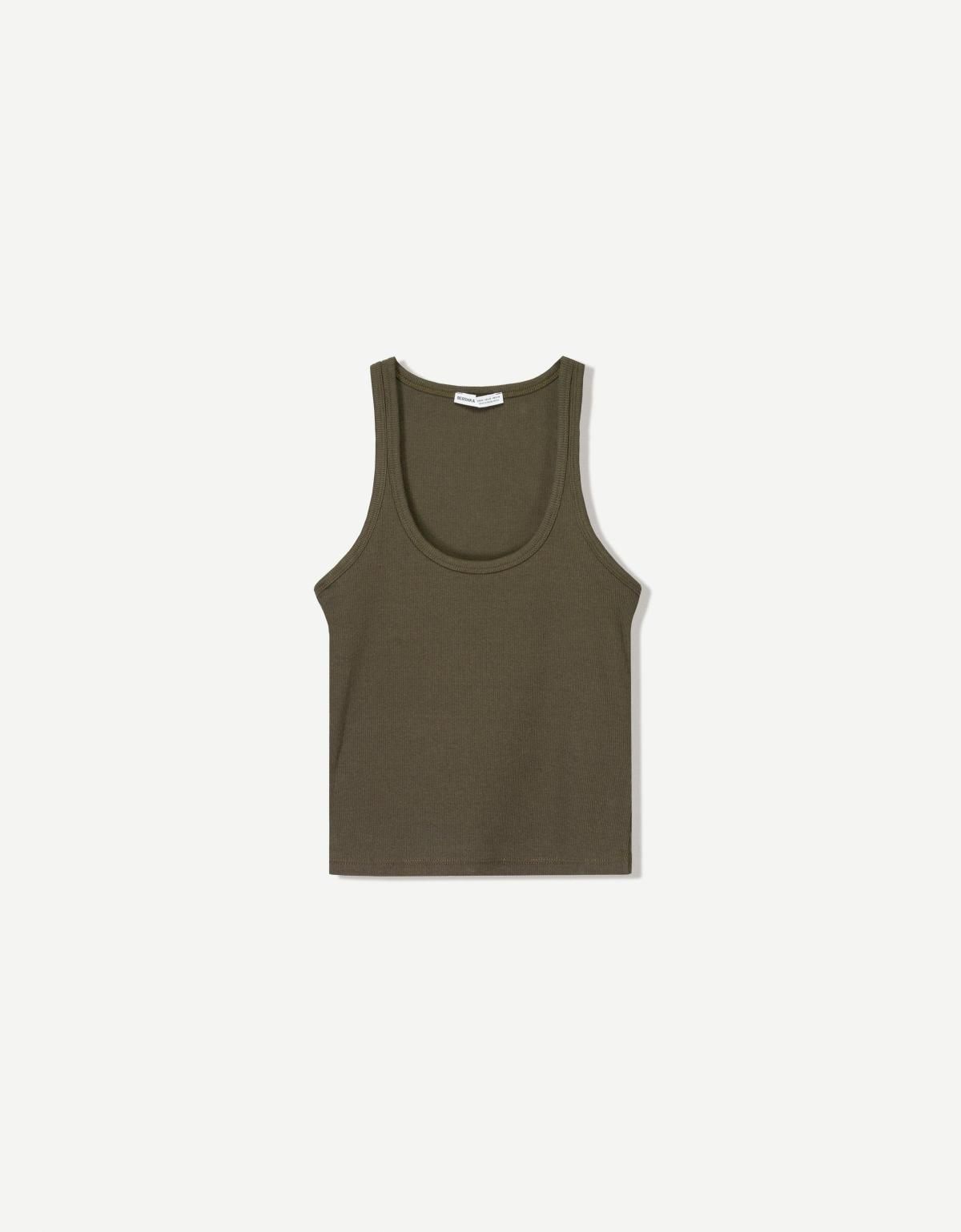 버쉬카 슬리브리스 립 티셔츠 2338/152 KHAKI - 상품 이미지