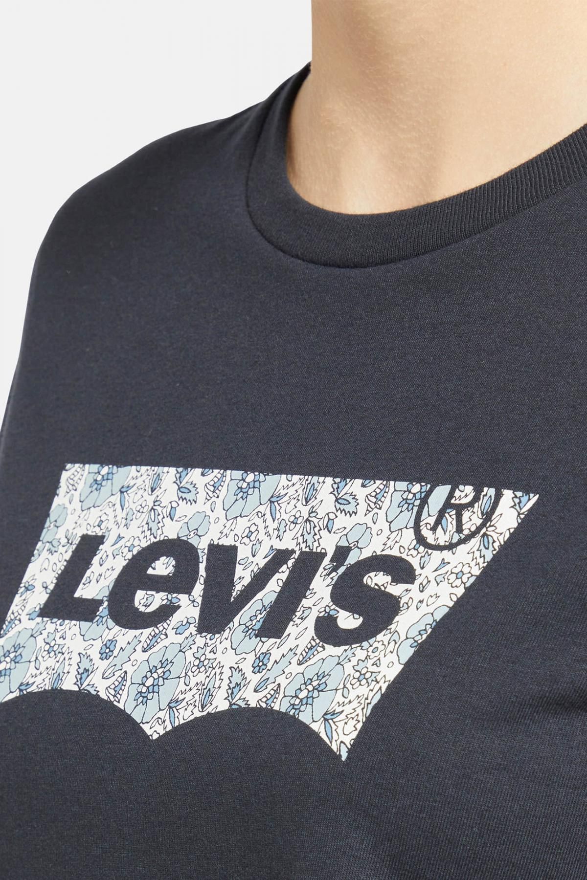 리바이스 베이직 로고 프린트 반팔 티셔츠 Levis 0149032 NEGRO - 상세 이미지 3
