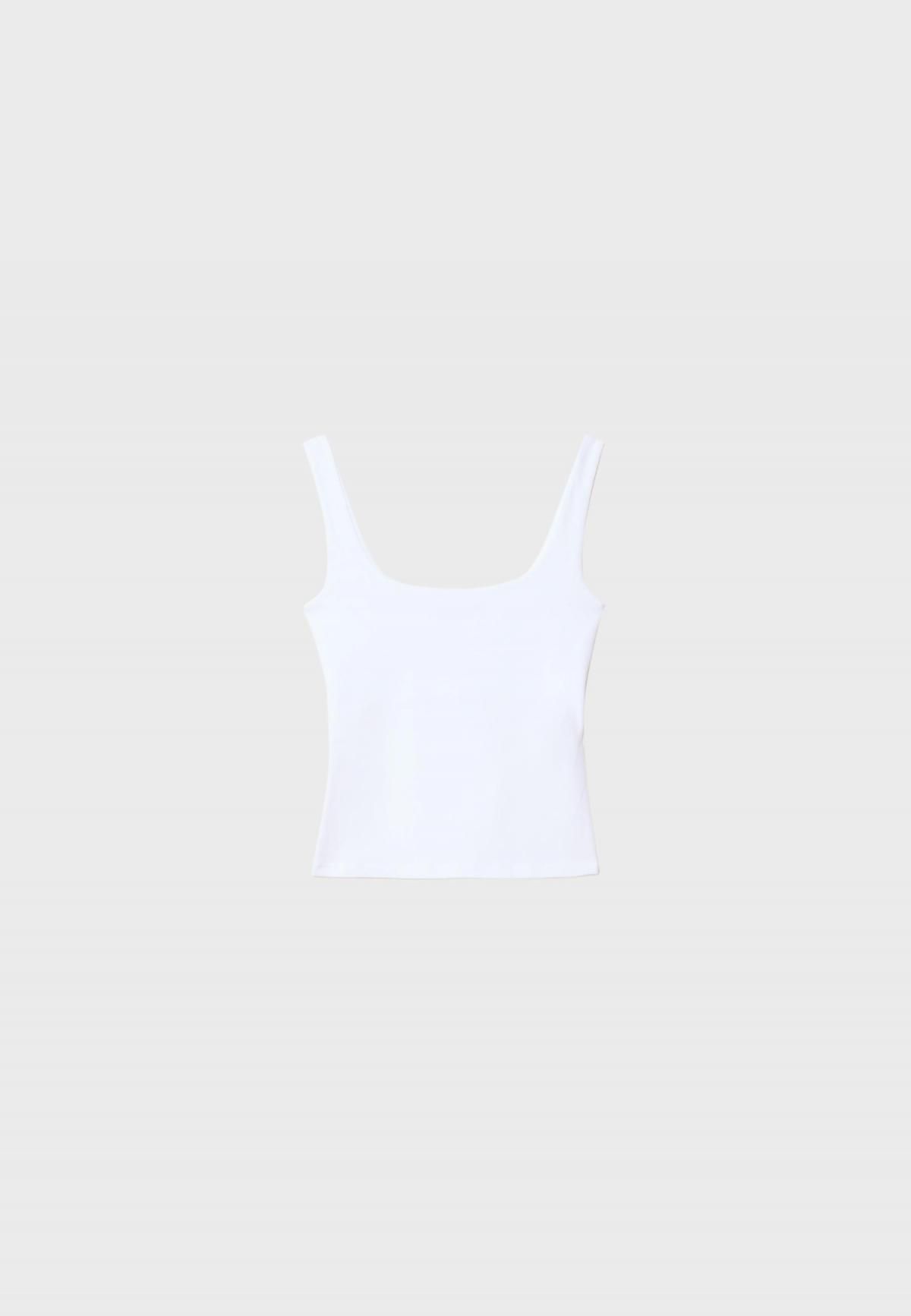 스트라디바리우스 베이직 스퀘어넥 민소매 탑 8044/655 WHITE - 상품 이미지