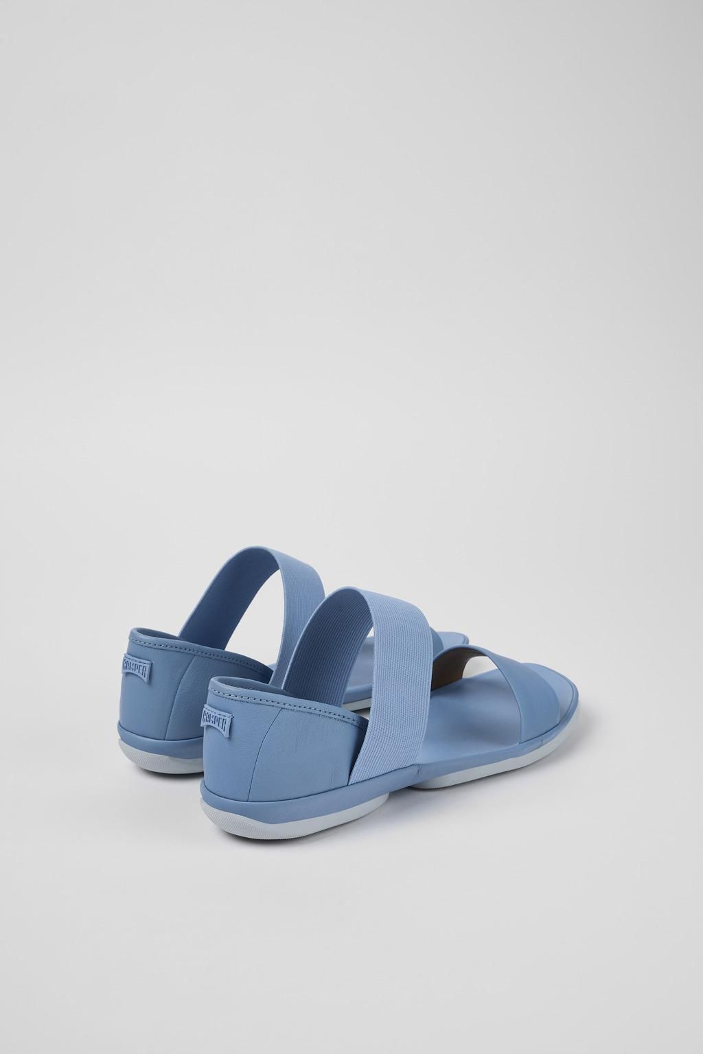 캠퍼 여성 블루 레더 스트랩 샌들 21735-087 BLUE - 상세 이미지 3