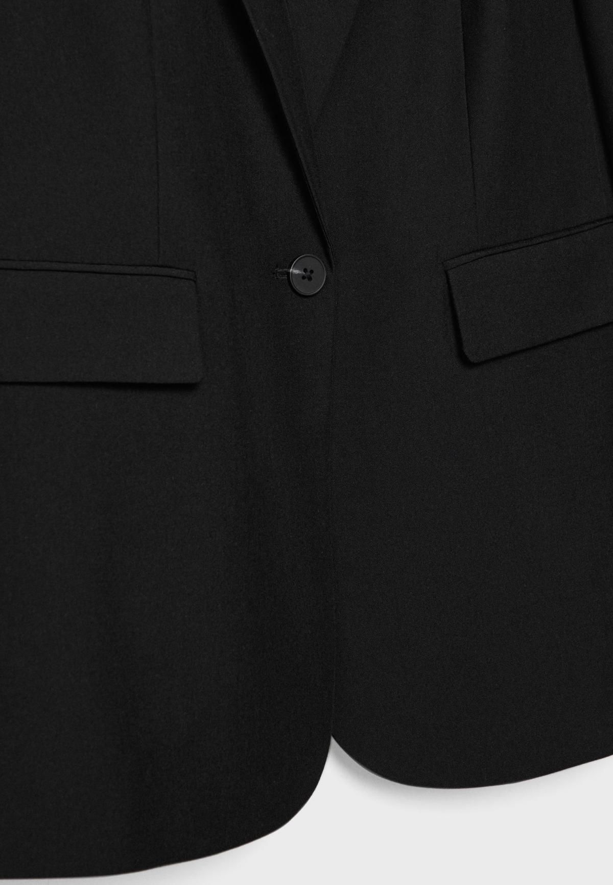 스트라디바리우스 테일러드 베이직 블랙 레귤러핏 블레이저 1902/249 BLACK - 상세 이미지 4