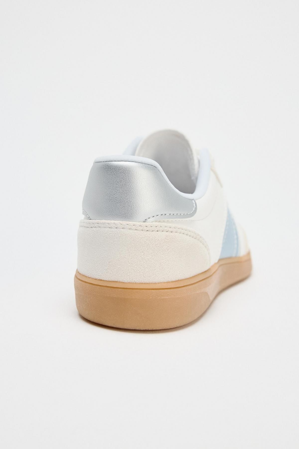 자라 멀티컬러 레더룩 베이직 로우탑 스니커즈 5467/510 BLUE - 상세 이미지 5