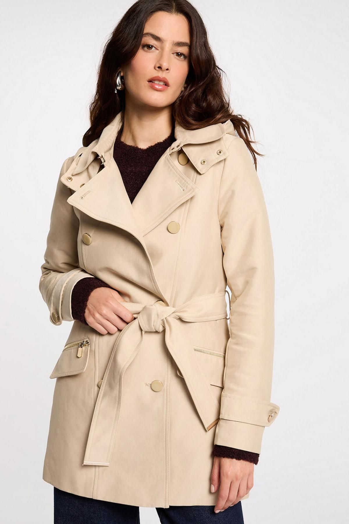 모르간 벨트 후드 트렌치코트 7930195 BEIGE - 상세 이미지 2