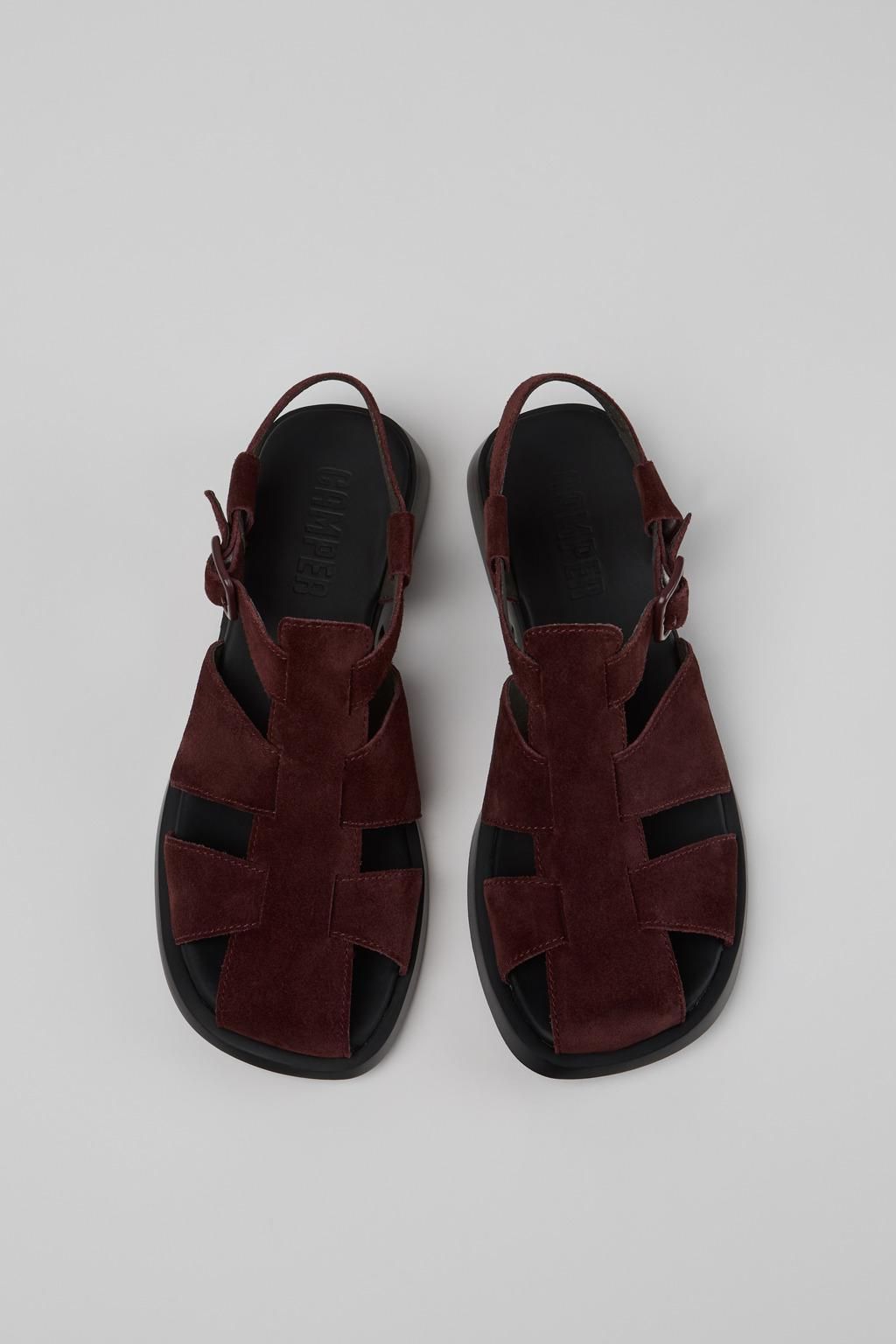 캠퍼 스트랩 컴포트 버건디 샌들 Dana K201489-013 BURGUNDY - 상세 이미지 4