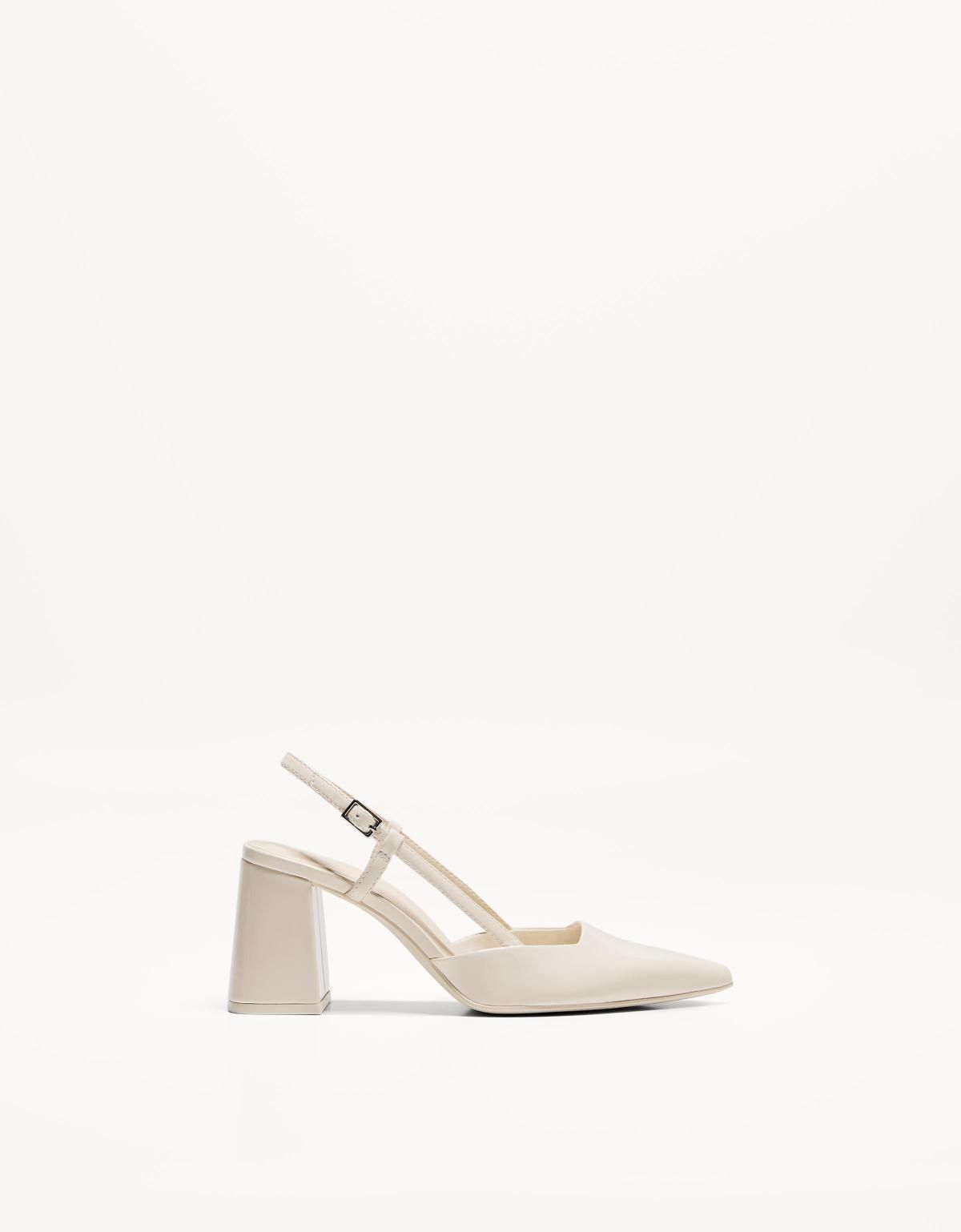 버쉬카 블록힐 슬링백 펌프스 1332/560 BEIGE - 상품 이미지
