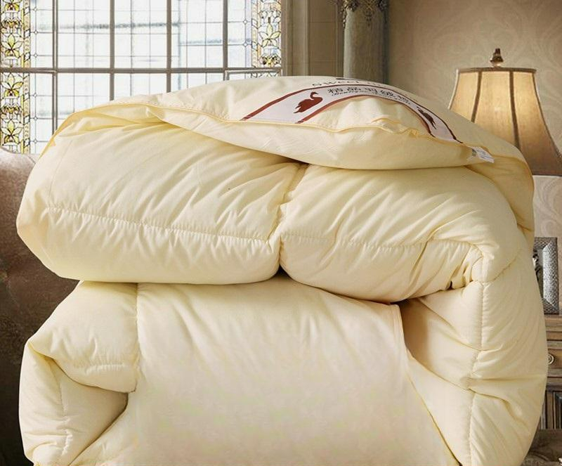 학생 기숙사 이불 구스이불 화이트 겨울용 보온 양면 브라이트 레드 150x200cm 싱글 3kg - 상세 이미지 2