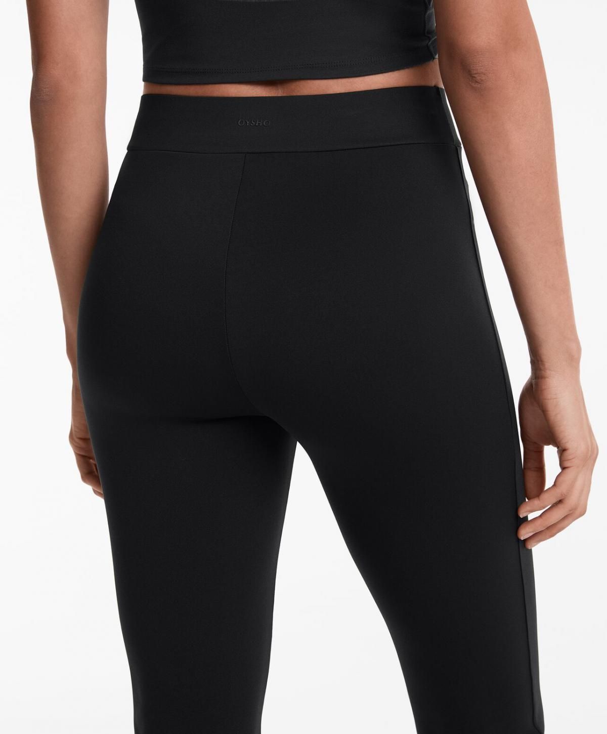 오이쇼 하이웨이스트 네오프렌 테크니컬 배색 플레어 팬츠 3219/231 BLACK - 상세 이미지 3